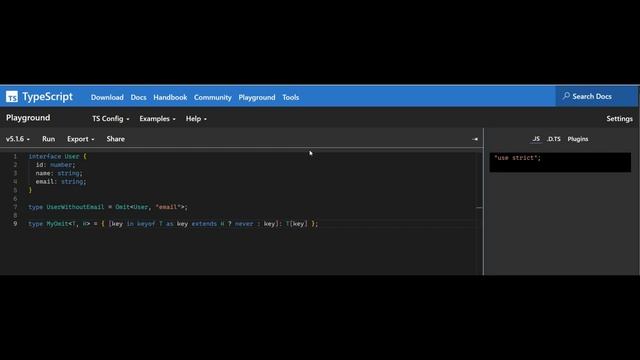Implement the Omit Utility in typescript смотреть онлайн