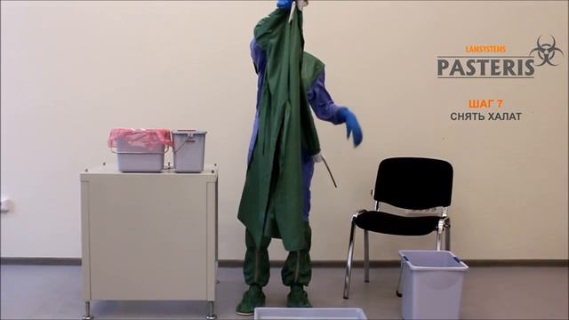 Порядок снятия противочумного костюма с халатом