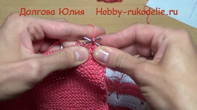 Вязание спицами. Платье для девочки - полочки  ///  Knitting Needles. Dress For Girls - Shelves