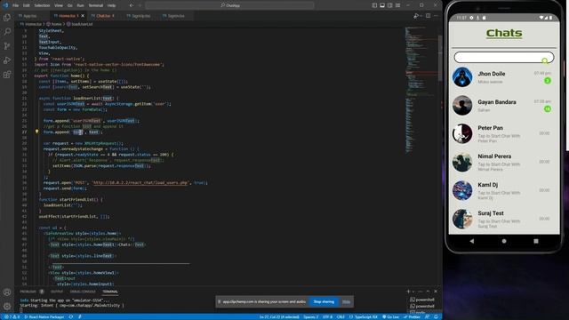 React Native| ChatApp | Chats Home| Java Institute | @dtecknow смотреть онлайн