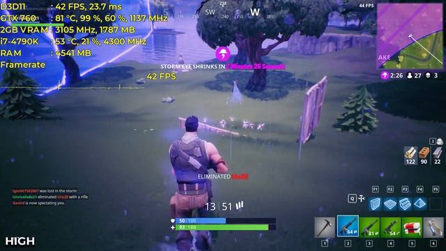 GTX 760 FORNITE | FORTNITE GTX 760 | Frame-rate Benchmark Test | 1080p/High Settings смотреть онлайн