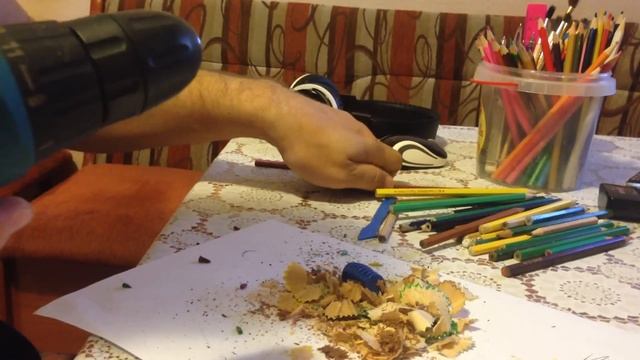 Заточка карандашей шуруповертом. смотреть онлайн