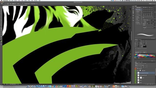 Photoshop CS6: NVIDIA 'Tiger' T-Shirt Design Speedart Entry смотреть онлайн