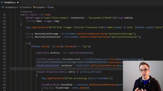 Unzip Automatically Files with Azure Function v2 смотреть онлайн