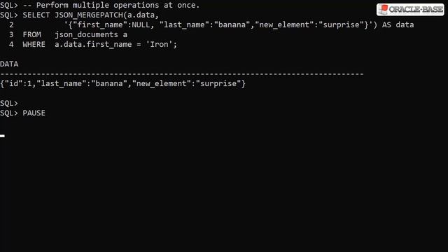 JSON_MERGEPATCH Function in Oracle Database 19c Onward смотреть онлайн