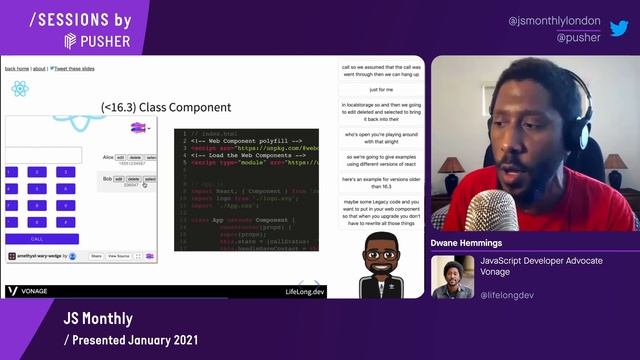 Using Web Components in Angular, React, Vue or Not (as I understand it) - JS Monthly - January 2021 смотреть онлайн