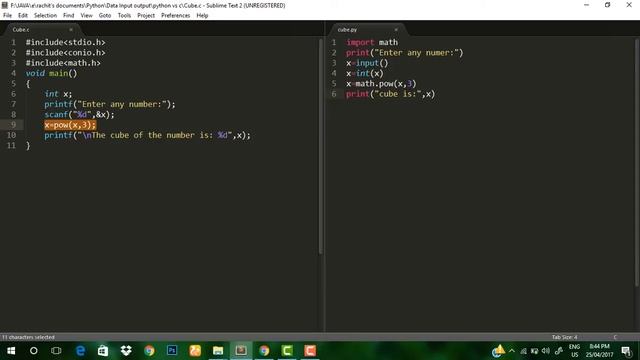 Data input output (c vs python) смотреть онлайн