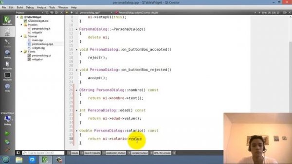 Tutorial Qt Creator - QTableWidget