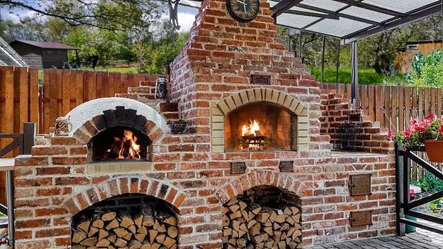 Мангал и Помпейская печь из кирпича смотреть онлайн