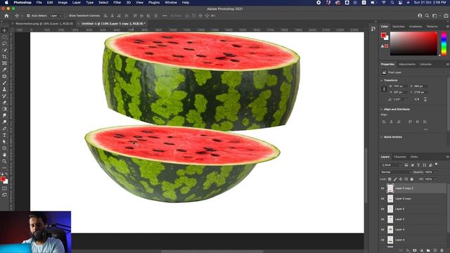 Fruit Cutting Advertising Poster Design| Adobe Photoshop 2022 - Photo Manipulation The2px смотреть онлайн