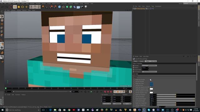 Cinema 4D Minecraft Steve Rig (PTR) - V2.0 FREE
