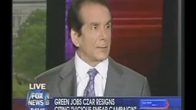 Charles Krautmammer on Van Jones Resignation Green Job Czar смотреть онлайн