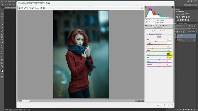 Faded Teal Brown Tone - Camera Raw Presets Free Download - Color Grading Photoshop Tutorial смотреть онлайн