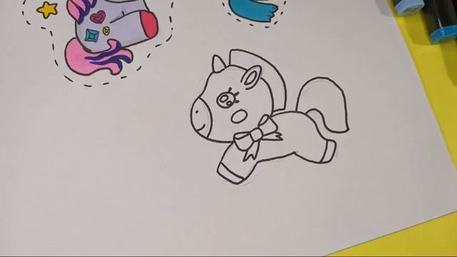 Рисую онлайн/милые рисунки единорогов/как нарисовать единорога смотреть онлайн