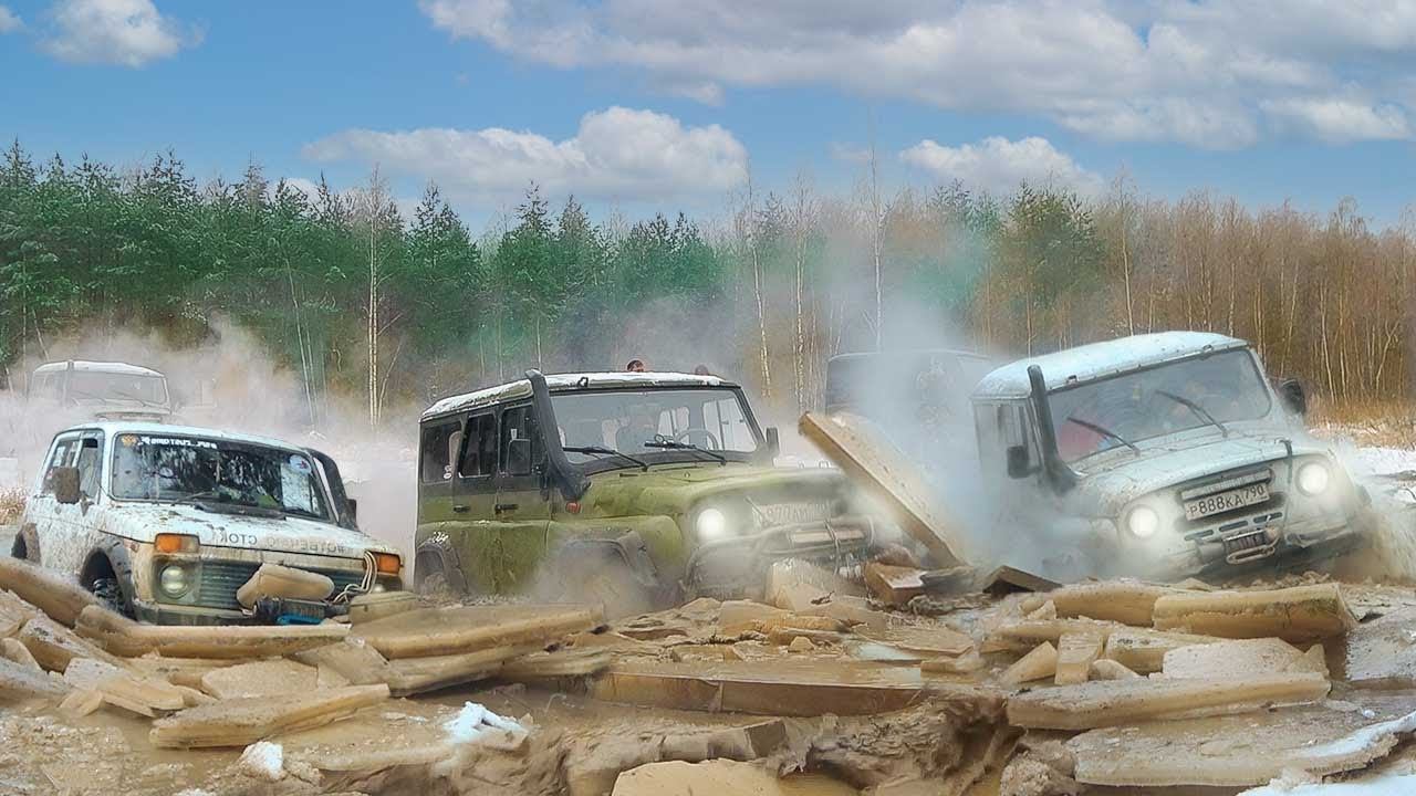 Мы офигели Что могут Уазы на лютом бездорожье оффроад заруба во льдах смотреть онлайн