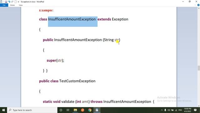 UserDefined Exception in java смотреть онлайн