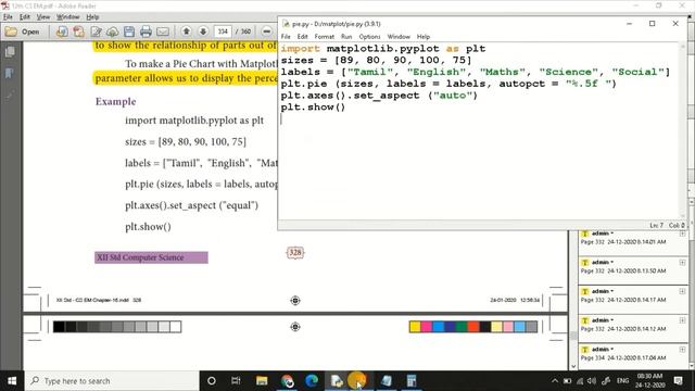 +2 CS Python Part 67 Pie Chart & Histogram vs Bar Graph using Matplotlib PYPLOT in Python смотреть онлайн
