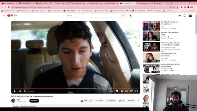 Reacting to Mari's Video - Life is Bullshit - Rant by a depressed young man смотреть онлайн