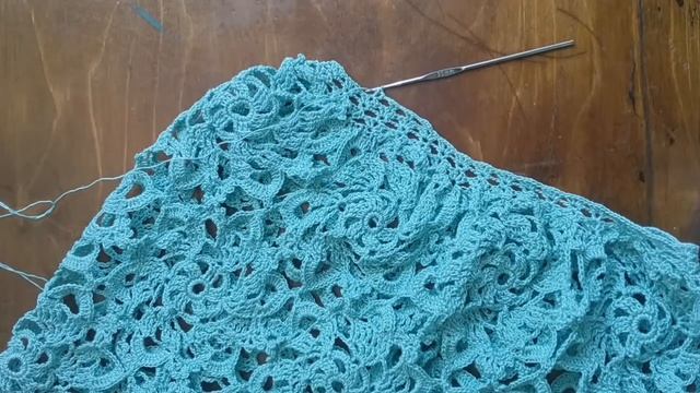 Ажурное платье цвета мяты на 2-3 годика крючком / Knitting dress for girls смотреть онлайн