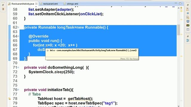 20 Android Course LanuchList Sitting in the background progress bar feature SystemClock sleep Runna смотреть онлайн