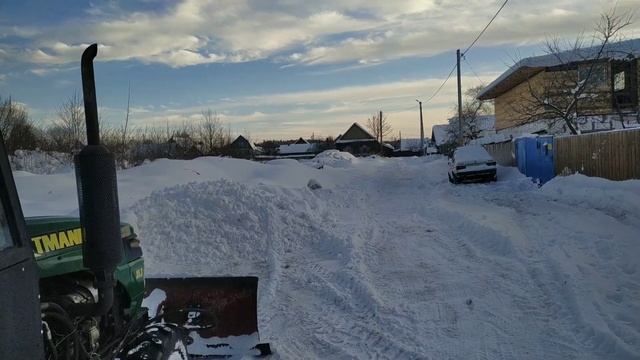 Чистка снега этим Малышом!!! Минитрактор CATMANN-35.3