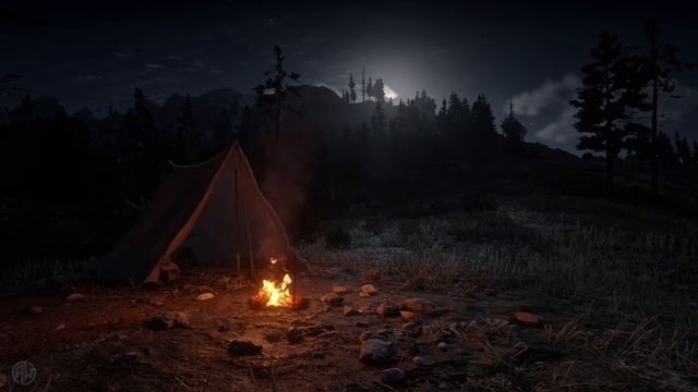 Relaxing Wilderness Campfire | Red Dead Redemption 2 Music & Ambience смотреть онлайн