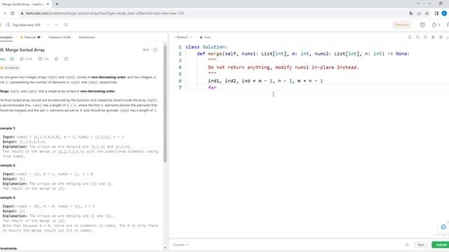 88. Merge Sorted Array смотреть онлайн