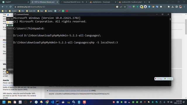 Como instalar SQL MariaDB en cmd y en phpMyAdmin | wn windows смотреть онлайн