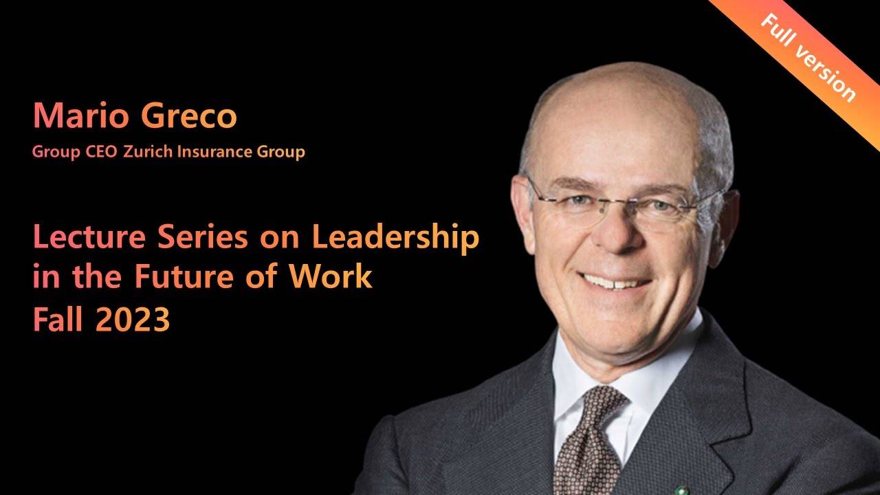 The Lecture Was Held On October 25th, 2023. Mario Greco, Group Chief Executive Officer, Zurich