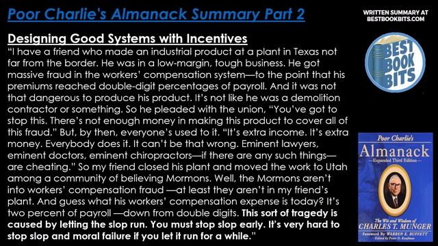 Poor Charlie's Almanack | Charles T. Munger | Book Summary Part Two смотреть онлайн