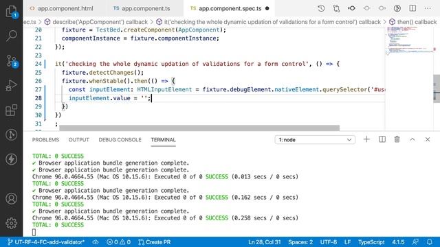 Angular Unit testing- 22 | Unit testing Form Control setValidators method | Reactive Forms | Part смотреть онлайн