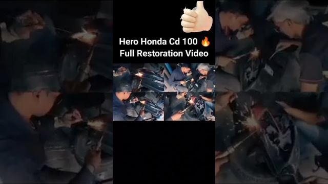 hero Honda CD100?Full restoration video in silver colour ⚪#vairalvideo#youtubevideo#vairal#modified смотреть онлайн