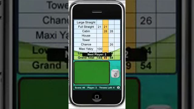 iPhone dice throwing game (Yatzy/Yahtzee or Maxi Dice) смотреть онлайн
