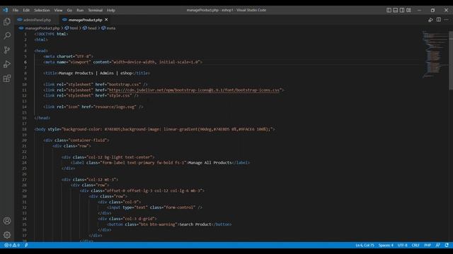 eShop | design a responsive manage product page in admin panel using | Task 43 смотреть онлайн
