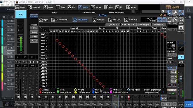 TUTORIAL SETUP PLAYBACK  & RECORD MULTITRACK  DI STUDIO ONE KE MIXER MIDAS MR18