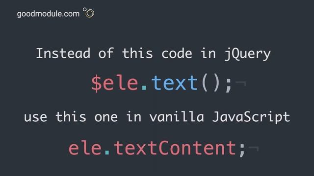 You don't need jQuery | How to get a text content of a node in vanilla JS? смотреть онлайн