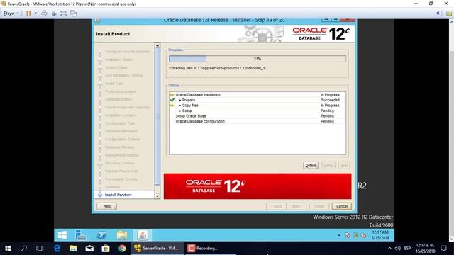 Instalacion Oracle 12C OLTP смотреть онлайн