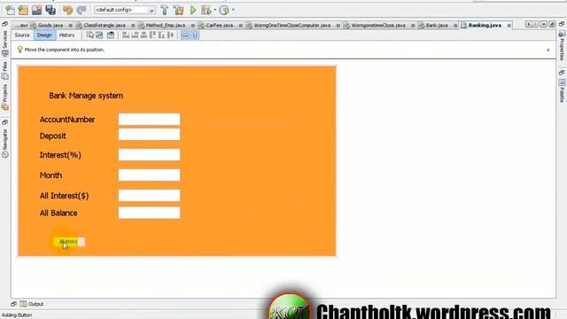 Banking Deposit With JFrame Form Part 1-Java Programing OPP смотреть онлайн
