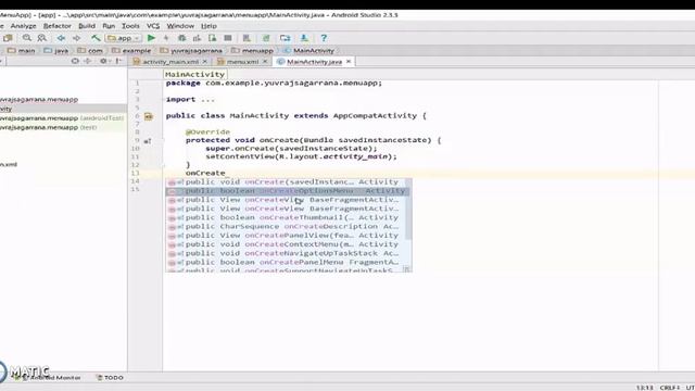 How to Create a Menu Bar in Android application|navigation menu bar смотреть онлайн