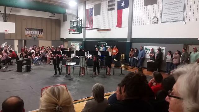 Marion High School Band Christmas concert 2017 "Hark hear the Bells" flutes only смотреть онлайн