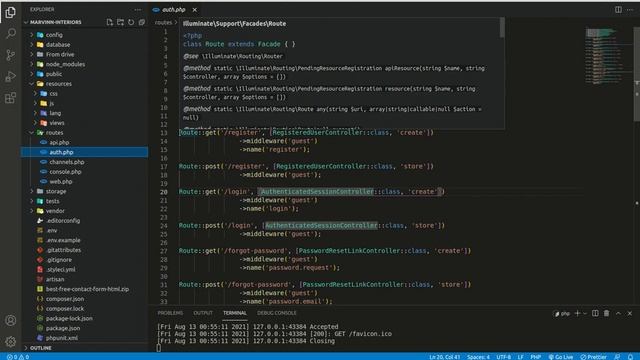How to disable registration in Laravel 8. смотреть онлайн