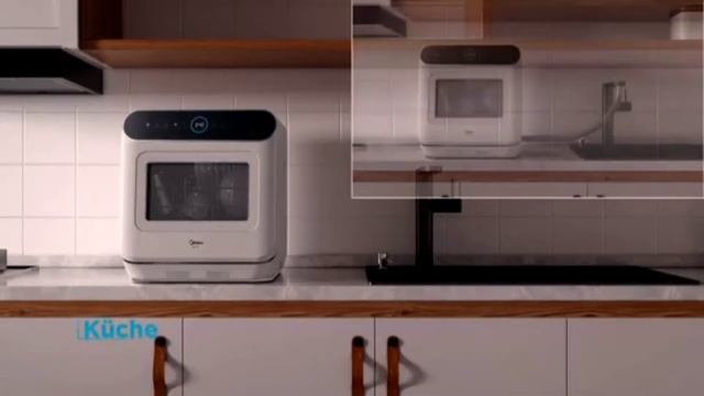 Midea ST 5.31 Mini Geschirrspüler 42cm freistehender Tischgeschirrspüler смотреть онлайн