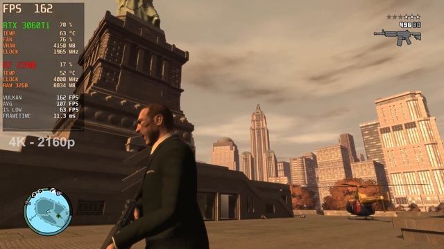 GTA IV (VULKAN/DXVK) | RTX 3060 Ti Gigabyte Gaming OC + RYZEN 7 2700 | 4K ULTRA смотреть онлайн