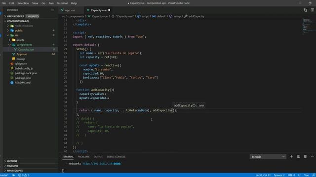 Methods en composition API. Vue.js 3 смотреть онлайн