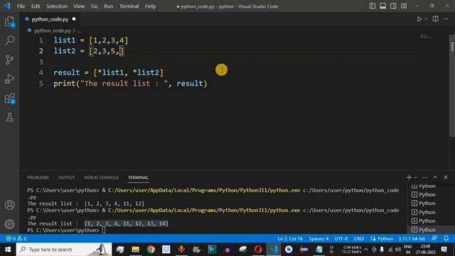 Python Program #56 - Concatenate or Join Two Lists in Python смотреть онлайн