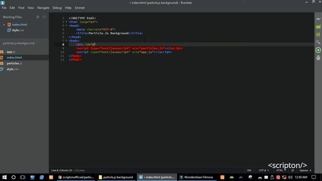 Particles.Js Background | HTML 5 | CSS 3 | Particles.js |- Scripton смотреть онлайн