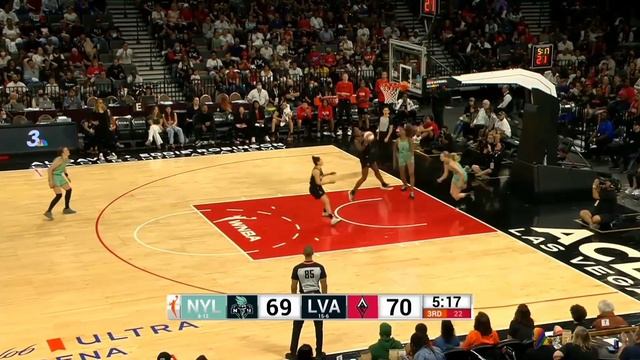 MARINE JOHANNES WNBA CAREER HIGH 9 ASSISTS | New York Liberty vs Las Vegas Aces смотреть онлайн