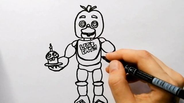 Как нарисовать Чику из ФНаФ / Рисуем аниматроника / How to draw Chica, FNaF смотреть онлайн