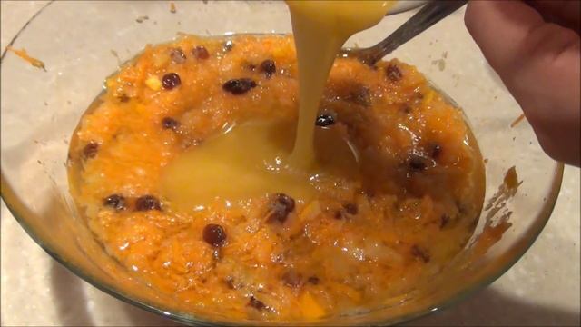 Постный МОРКОВНО-АНАНАСОВЫЙ ПИРОГ с изюмом и орехами. смотреть онлайн