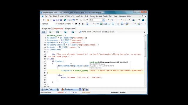 PHP Login/Register Tutorial - Part 5 смотреть онлайн